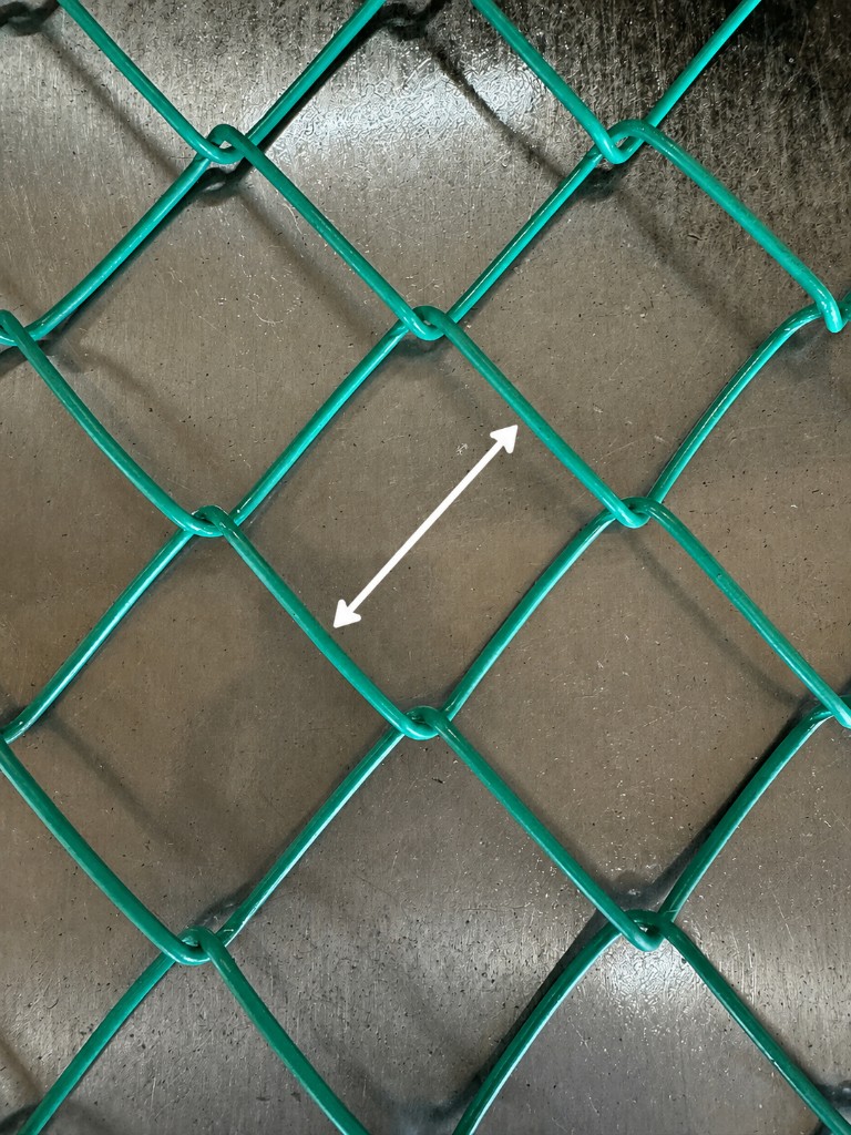 菱形金網の網目寸法